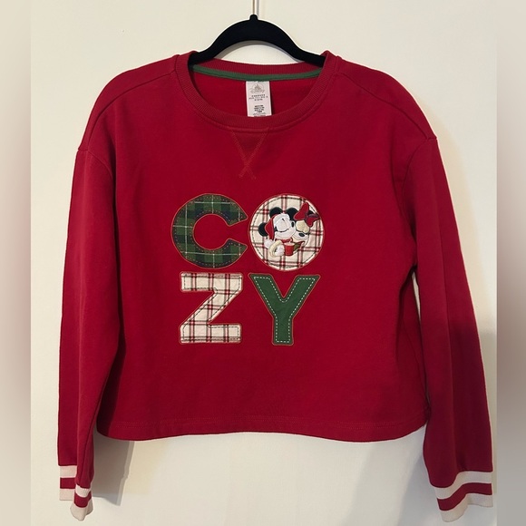 Vintage Disney Mickey and Minnie cropped sweatshirt. Size M - Picture 1 of 4
